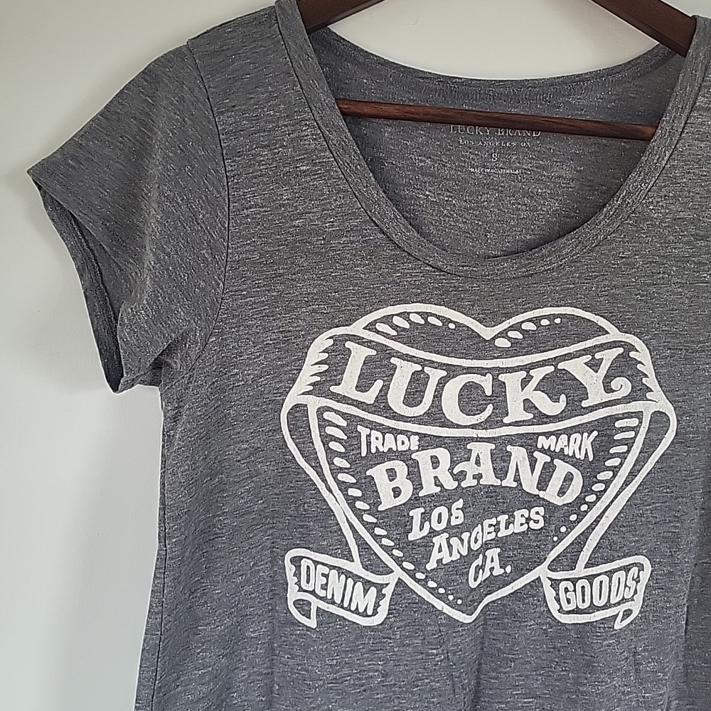 Lucky Brand Gray Graphic T-Shirt